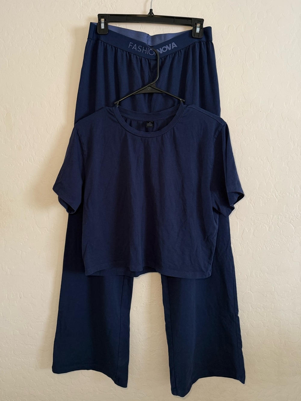 Fashion Nova Navy Blue 2 Piece Lounge Pajama Set M